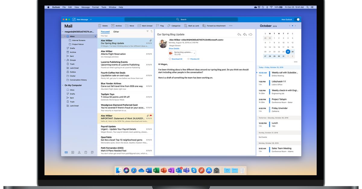 set up outlook 365 on mac os